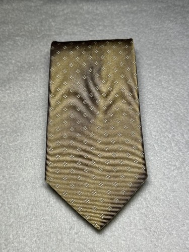 Brooks Brother Makers Neckwear Men’s Silk Tie Beige Triangular Geometric 3.5” in - Picture 2 of 15