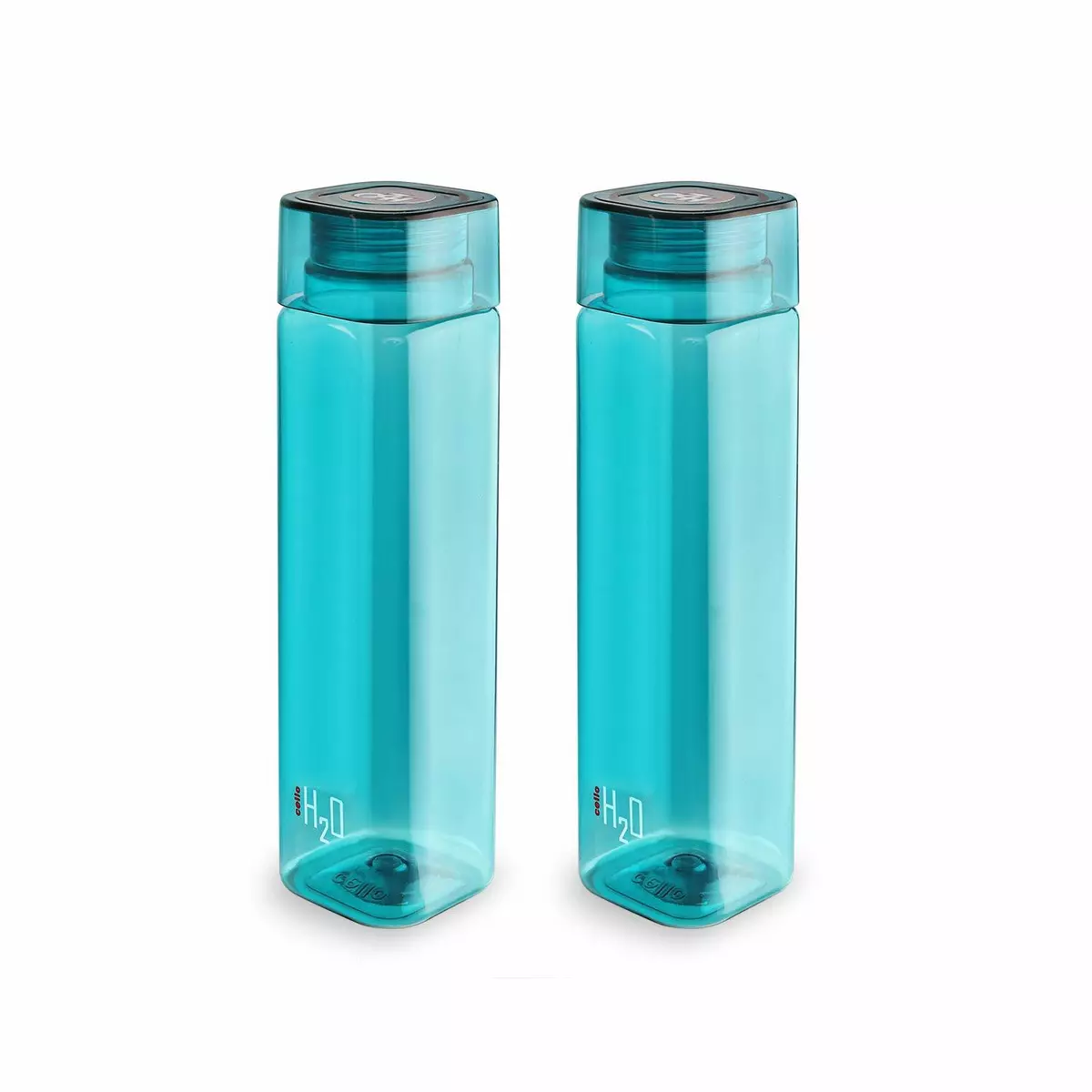 1 Litre 1000 ML Cello H2O Plastic Water Bottle Set of 2 Green