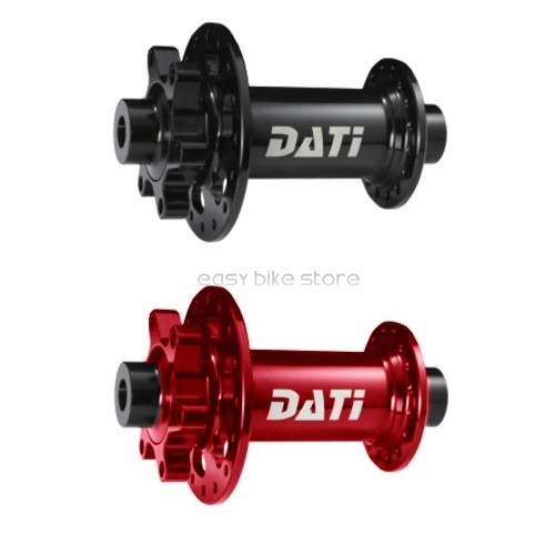 Front Only Hub BLACK / RED * DATI DA M6 QR5/9/15/20 x 100/110mm 24/28/32 Hole - Picture 1 of 4