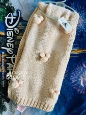 Disney Parks Mickey Mouse Icon Pom Knitted Pink Scarf NWT
