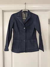 Vintage GAP denim Blazer women's size XS dark wash 90s Y2K career fitted preppy