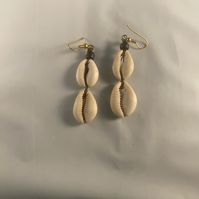 Dangling Pooka Shell Earring Set Boho Beach Style
