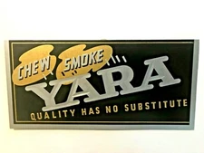 Vintage 1940's Yarra Tobacco Easel Back Counter Display Cardboard Sign 