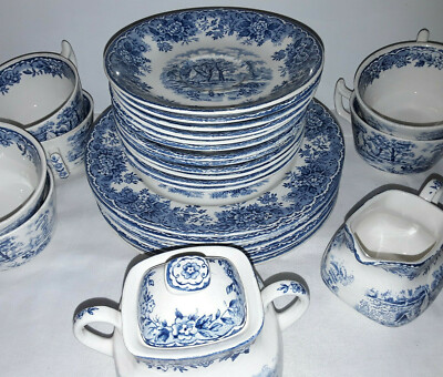 Edinburgh England Kaffee Service, Country Life A. Meakin - 28 tlg