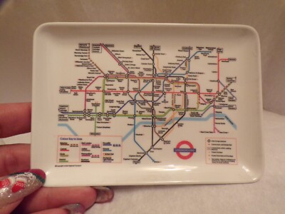 VTG Souvenir Plastic Trinket Tray Underground London Regional Transport