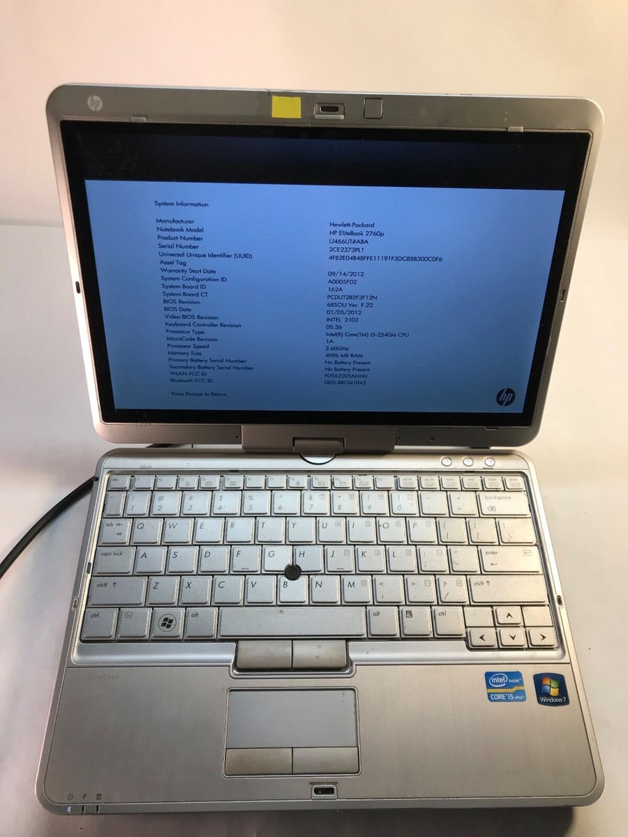HP EliteBook 2760P 12