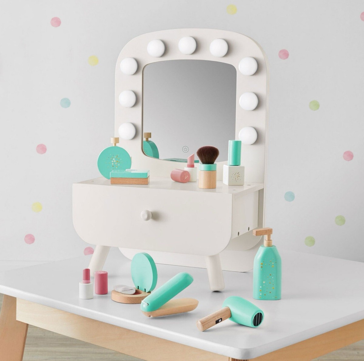 Member's Mark Kid's Tabletop Vanity Mid-Century Modern LED