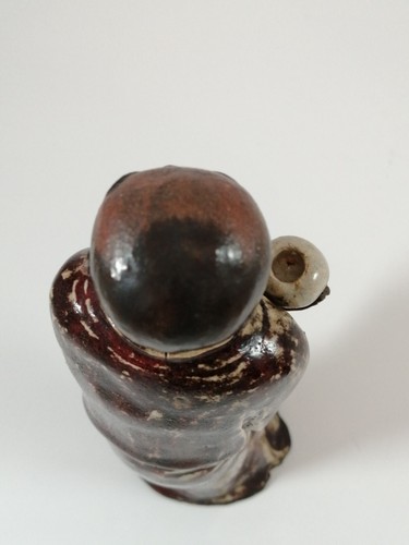 Antigüedad Chino Shiwan Objetos Monje Figura, Hand-Formed Cerámica, C. 1880-1940 - Picture 11 of 13