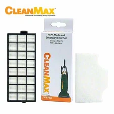 CleanMax Nitro Upright Filter  Set CMNR-QD Filter Set HEPA  Exhaust and Foam Sec