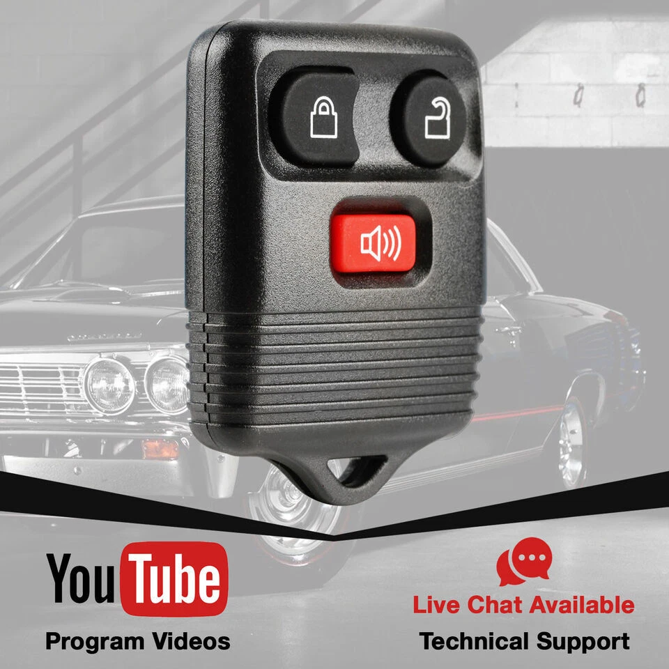 2X Para Ford F150 F250 F350 1998-2005 Focus Mando a distancia Llavero CWTWB1U212, CWTWB1U345 Foto 4 de 4