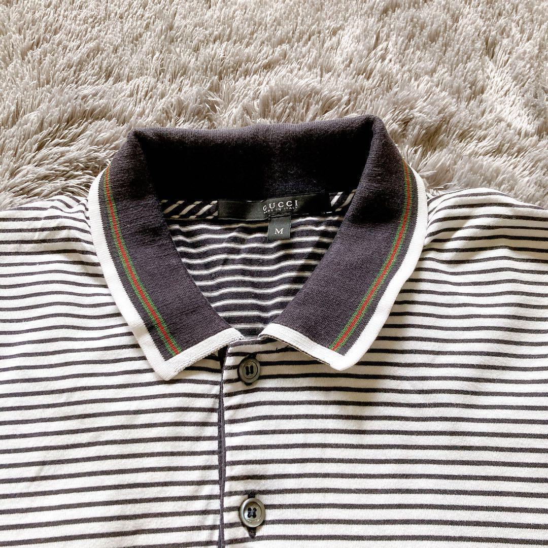 GUCCI Mens M Polo Shirt Sherry Line Border Used Condition | eBay GUCCI Mens M Polo Shirt Sherry Line Border Used Condition | eBay