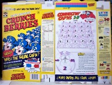 3-D 1991 Cap'n Crunch Berries Cereal box cc037b