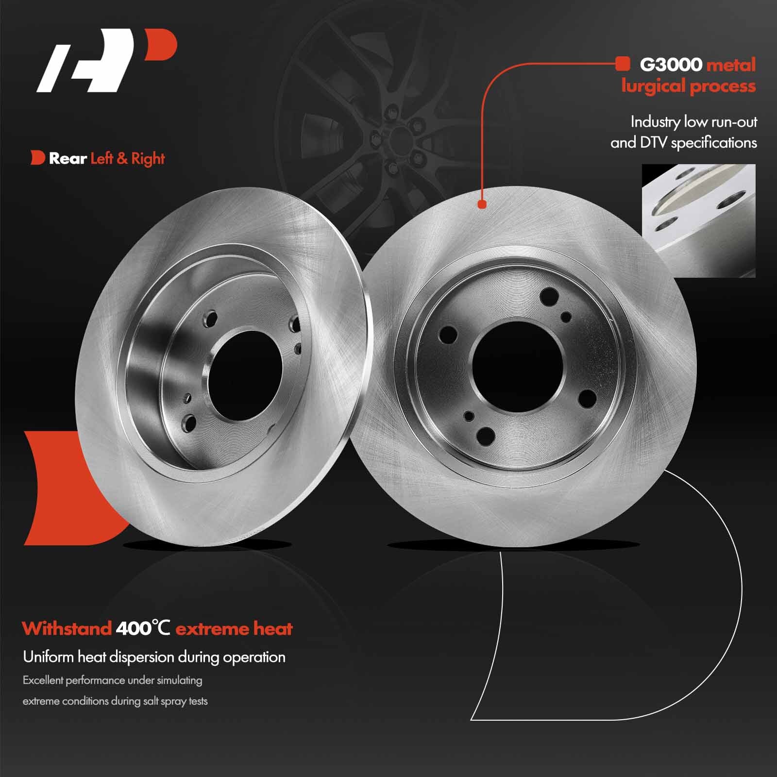 A-Premium 258mm Rear Disc Brake Rotor for Nissan Altima 93-01 Sentra ...
