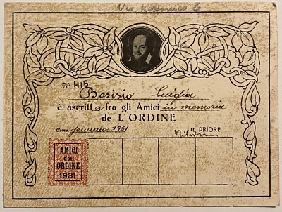 FRIENDS OF THE ORDER CARD YEAR 1931 CATHOLIC NEWSPAPER