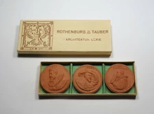RARE GERMANY ROTHENBURG BEER BREWER PORCELAIN SET 1923 3x Mark Notgeld Coin 1
