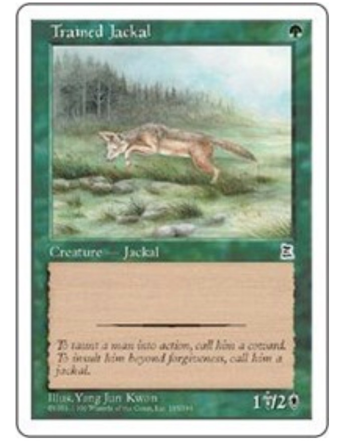 Trained Jackal MINT Magic the Gathering Portal 3 Kingdoms p3k rare card
