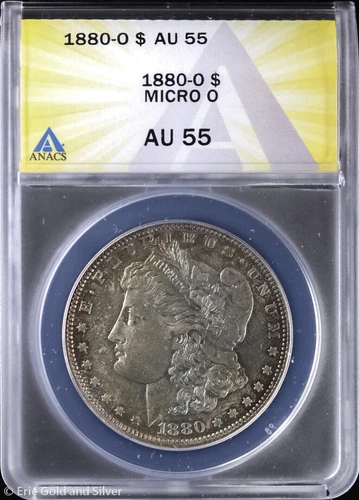 1880-O $1 Morgan Silver Dollar ANACS AU 55 | Toned Micro O
