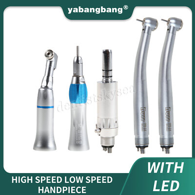 5Pcs NSK Style Dental Fiber Optic LED E-generator Low Speed Handpiece 4Holes UDM