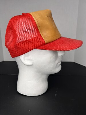?✨VINTAGE BUDWEISER LEATHER+CORDUROY + MESH SNAPBACK TRUCKER HAT UNISEX O/S Budweiser | Accessories | Vintage Budweiser Leathercorduroy  main image 3