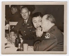 1957 Korea US and ROK Army Dignitaries at Christmas Party 4x5 Orig. News Photo
