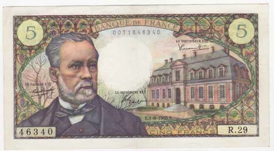 Billet 5 Francs Pasteur 01/09/1966 Sup ( 320 ) - Photo 1/2