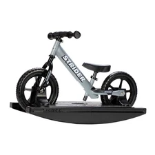 Strider 12” Sport Gray Balance Bike + Rocking Base Kids 6mo-4yr