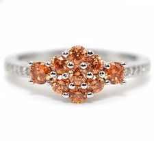 1CT Treated Sapphire 925 Solid Genuine Sterling Silver Ring Sz 8 MB5-5