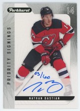2022-23 Upper Deck Fall Expo Parkhurst Priority Signings Nathan Bastian Auto New