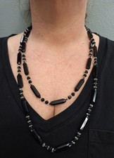 Gorgeous Vintage French Jet Flapper Style Mourning Beads