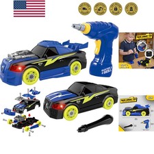 26 Pieces Take Apart Toys for Boys, Racing Car with Electric Drill, Sounds  ...