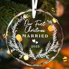 Christmas Married Hanging Ornament First Christmas Just Married Ornament05 2