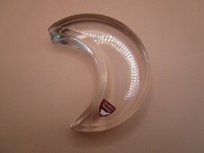 Orrefors Crystal Half Moon Paperweight New In...
