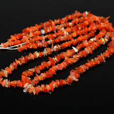 Natural Red Ethiopian Opal Rough Chip Beads 4 5mm Size 16 Inch Strand