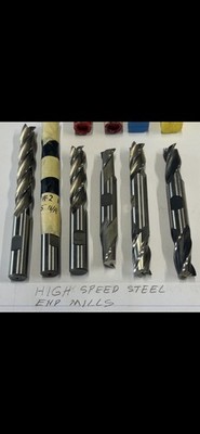 6ea. High Speed Steel End Mills, 1/2  Dia.￼