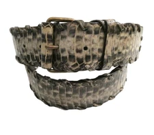 LANVIN Snake embossed leather belt sz L