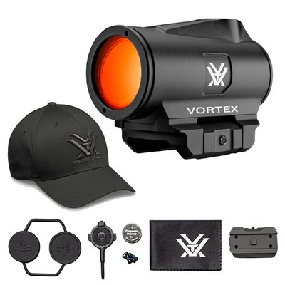 VORTEX Triumph 2 MOA Red Dot Waterproof Sight with Men's Flexfit Cap, Size: L/XL