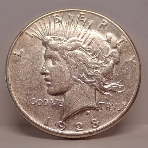 1928-S Peace Dollar XF Cleaned
