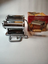 Pasta Maker Imperia De Luxe Stainless Steel Machine Made In Italy Chef Kitchen 