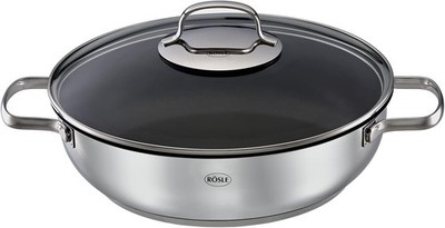 RÖSLE Elegance Servierpfanne 28 cm Edelstahl Antihaft ProPlex Induktion