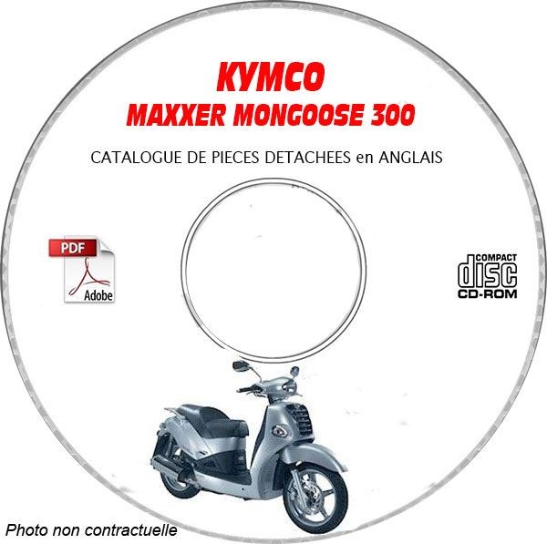 Catalogue Maxxer 300 Kymco pièces sur CDROM en anglais pour quad