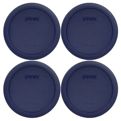 Pyrex 7201-PC 4-Cup Blue  Food Storage Replacement Lid (4-Pack)