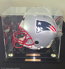 Tom Brady Signed NE Patriots Full size auth ProHelmet - Mounted Memories