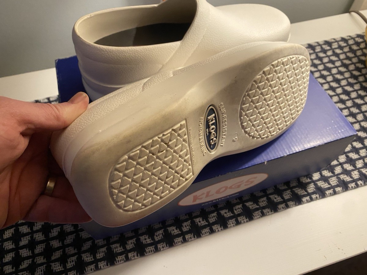 White KLOGS Footwear, M9 wide work shoes KLOGS MISSION WHITE SMOOTH Work Shoe Clog SlipOn Size 9 Slip  main image 3