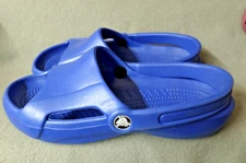 Crocs Womens Size  7 Open Toe Ankle Strap Slingback Sandel Shoes Blue Slip On