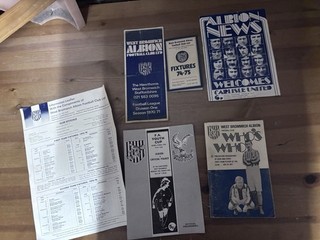 VINTAGE 1970s WBA WEST BROMWICH ALBION EPHEMERA FIXTURE CARDS INFO SHEETS ECT