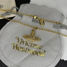 Vivienne Westwood Gold Original Planet Necklace Pendant WITH BOX