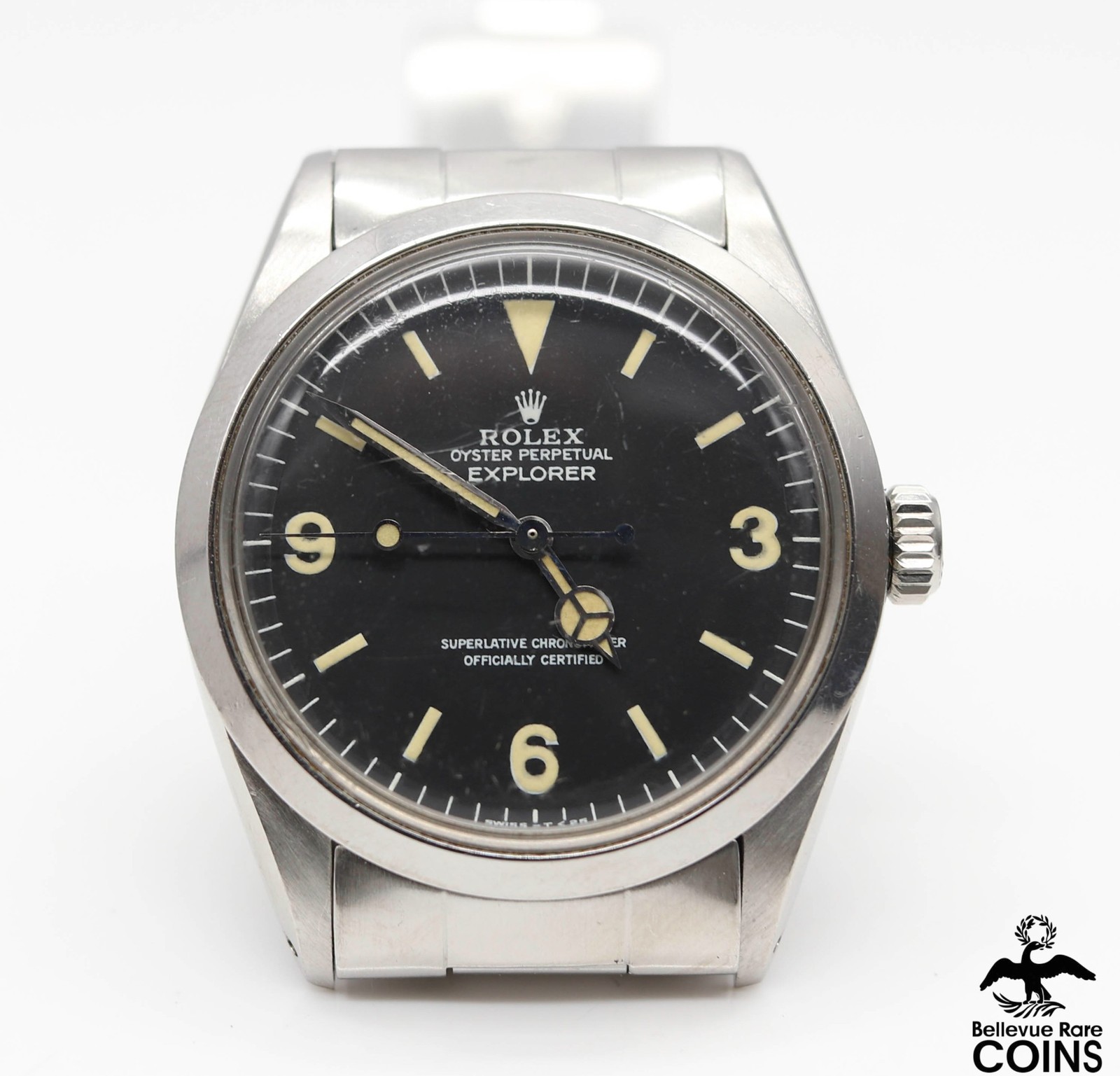 1984 Rolex Oyster Perpetual Explorer St. Steel Case & Band Men's Watch 1016