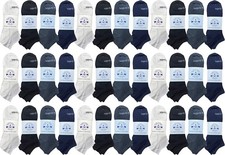 Yacht Smith Mens Cotton Shoe Liner Training Socks Size 10-13 24 Pairs Assorted