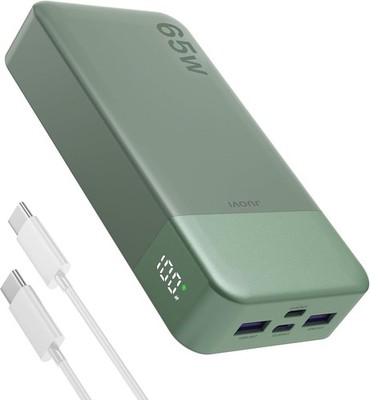 JUOVI Power Bank 65W 20000mAh Laptop Charger 4 Ports