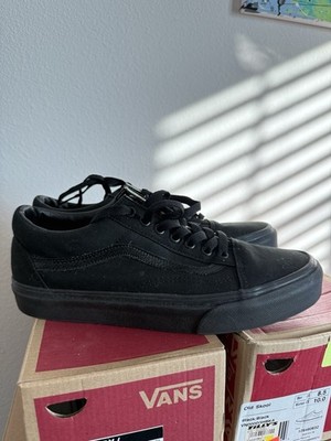 VANS OLD SKOOL BLACK/BLACK LOW CANVAS SNEAKER UNISEX SHOES Sz 8.5 Mens